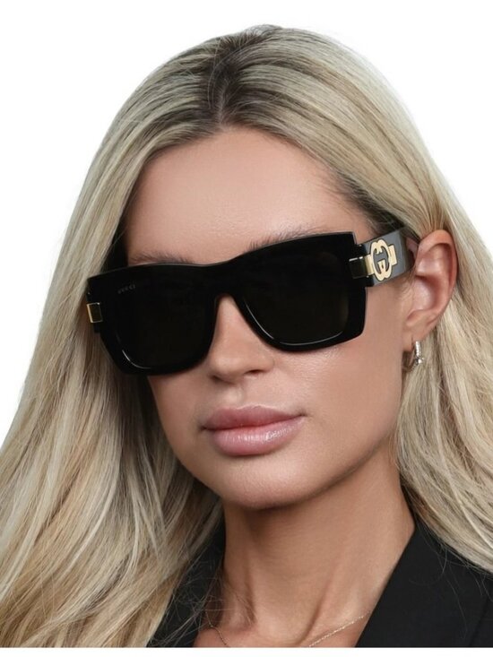 NEW GUCCI GG1688S 001 SUNGLASSES BLACK WOMEN EYEWEAR - Picture 2 of 10